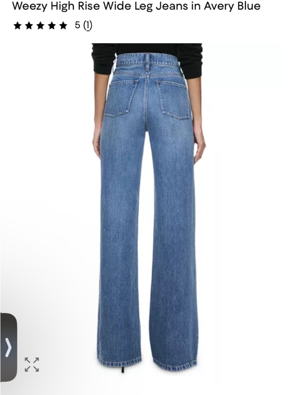 ALICE+OLIVIA Weezy High-Rise Wide Leg Jeans in Avery Blue - Picture 3 of 12